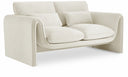 Sloan 64" Velvet Upholstered Loveseat - Cream