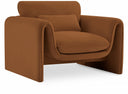 Sloan Velvet Upholstered Chair - Saddle