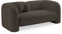 Emory 66" Boucle Fabric Upholstered Loveseat - Brown