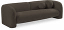 Emory 89" Boucle Fabric Upholstered Sofa - Brown