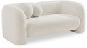 Emory 66" Boucle Fabric Upholstered Loveseat - Cream