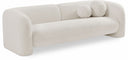 Emory 89" Boucle Fabric Upholstered Sofa - Cream