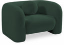 Emory Boucle Fabric Upholstered Chair - Green