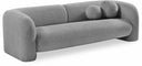Emory 89" Boucle Fabric Upholstered Sofa - Grey