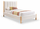 Kona Fabric Upholstered Twin Bed - Cream