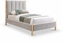 Kona Fabric Upholstered Twin Bed - Grey