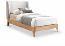 Ventura Fabric Upholstered Twin Bed - Grey