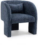 Sawyer Chenille Fabric Upholstered Accent Chair - Blue