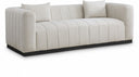 Lucia 90.5" Linen Textured Fabric Upholstered Sofa - Beige