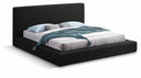 Terra Boucle Fabric Upholstered Bed - Black