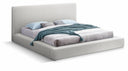 Terra Boucle Fabric Upholstered Bed - Cream