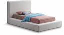Terra Boucle Fabric Upholstered Twin Bed - Cream