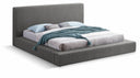 Terra Boucle Fabric Upholstered Bed - Grey