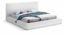 Terra Boucle Fabric Upholstered Bed - White