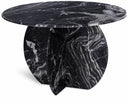 Formentera 48" Genuine Marble Dining Table - Black