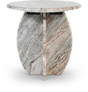 Formentera Genuine Marble End / Side Table - Brown