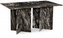 Verona 60" Genuine Marble Dining Table - Black