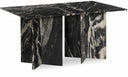 Verona 78" Genuine Marble Dining Table - Black
