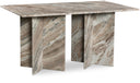 Verona 60" Genuine Marble Dining Table - Brown
