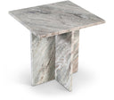 Verona Genuine Marble End Table - Brown