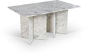 Verona 60" Genuine Marble Dining Table - White