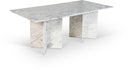 Verona 78" Genuine Marble Dining Table - White