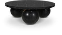 Spherical Genuine Marble Coffee Table - Black