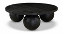 Spherical Acacia Wood Coffee Table - Black