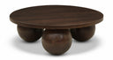 Spherical Acacia Wood Coffee Table - Brown