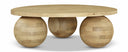 Spherical Acacia Wood Coffee Table - Natural