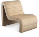Ivy Velvet Upholstered Accent Chair - Camel