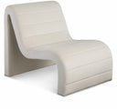 Ivy Velvet Upholstered Accent Chair - Cream