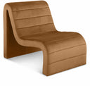 Ivy Velvet Upholstered Accent Chair - Saddle