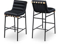 Burke Vegan Leather Upholstered Bar Stool - Black