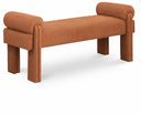 Stefano Fabric Upholstered Bench - Cognac