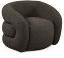 Roxbury Boucle Fabric Upholstered Swivel Accent Chair - Brown