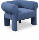 Stefano Fabric Upholstered Accent Chair - Blue
