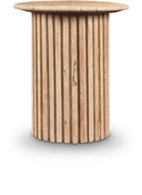 Genoa Travertine End Table - Natural