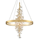 Gold Leaf Jasmine Chandelier 44" x 60" by Corbett Lighting, view 3