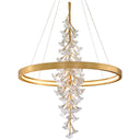 Gold Leaf Jasmine Chandelier 44" x 60" by Corbett Lighting