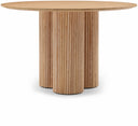 Simba 48" Ash Wood And Oak Veneer Dining Table - Natural