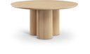 Simba 60" Ash Wood And Oak Veneer Dining Table - Natural