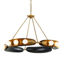 Vintage Brass Hopper Chandelier 32" by Corbett Lighting, view 3