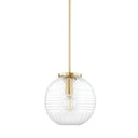 Aged Brass Bay Ridge Pendant 12" by Hudson Valley