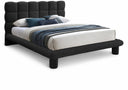 Deco Boucle Fabric Upholstered Bed - Black