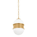Vintage Brass Broomley Pendant 14" by Corbett Lighting, view 5