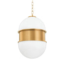 Vintage Brass Broomley Pendant 14" by Corbett Lighting