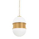 Vintage Brass Broomley Pendant 14" by Corbett Lighting, view 4