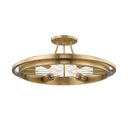 Aged Brass Chambers Semi Flush 21" by Hudson Valley
