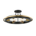 Aged Brass and Old Bronze Chambers Semi Flush 21" by Hudson Valley
